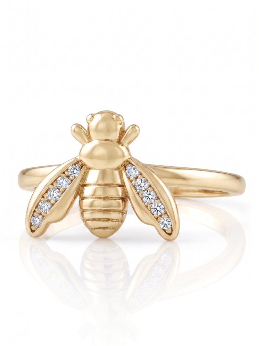 Adorable Honey Bee ring with gold finish, Charmed Aroma Collection